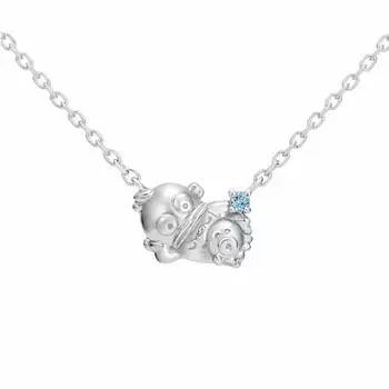[U-Treasure] Ожерелье Sanrio Hangyodon Goods HANGYODON, серебряное женское подарочное ожерелье NSaHD-100-SV