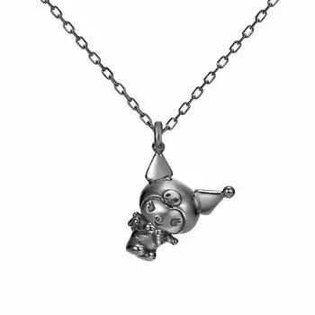 [U-Treasure] Sanrio My Melody Kuromi Goods Ожерелье My Melody Kuromi Ожерелье Серебро (Черное покрытие) Женский подарок NSaMM-104-SV-BP