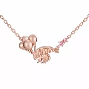 [U-Treasure] Товары Sanrio Kirimi-chan Ожерелье KIRIMI-chan. Ожерелье Серебряное (Покрытие из розового золота) Женский подарок NSaKM-100-SV