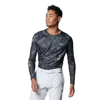 UA Fitted LS NV Black Halo Gray MD [Under Armour] Iso-Chill / /