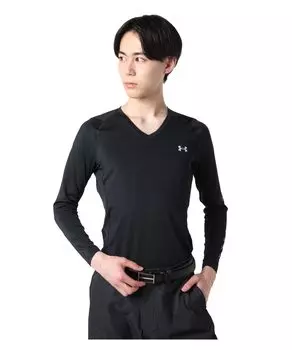 UA HEATGEAR FITTED LONG SLEEVE [Under Armor] V-NECK