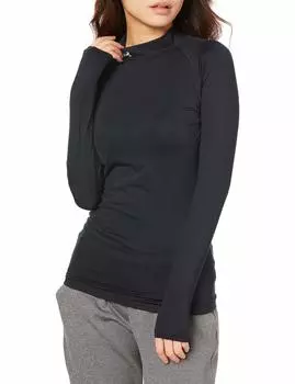UA HG Compression LS Mock Womens Ladies 001 Япония MD на японский размер [Under Armor] (эквивалент М) чёрный