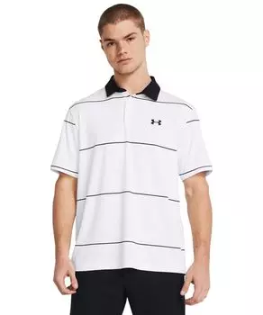 UA Playoff Stripe Polo White Black XXL [Under Armour] 3.0 / /