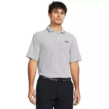 UA Verge Polo MD [Under Armour] Iso-Chill White/Halo Gray/Black