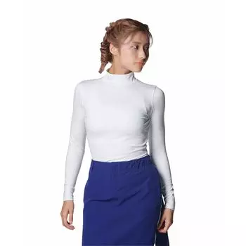 UA W CGI Comp LS Mock White Halo Gray SM [Under Armour]