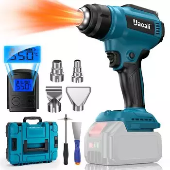 Uaoaii 2024 новейшая версия термофена беспроводной регулировка температуры на ЖК-дисплее термофен термофен тепловой воздушный фен режим регулировки высокой и низкой температуры