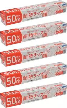 Ube Film Food 30 см x Набор из микроволновой печи, термостойкая пленка для пищевых продуктов, 50 м, 5 шт., безопасная, упаковка, прилипание, профилактика,