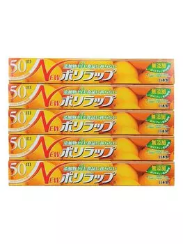 Ube Film НОВАЯ пленка Polywrap 30 см x 50 м Набор из 5 штук Без добавок Безопасно для младенцев Идеально подходит для хранения детского питания Прозрачный Без добавок