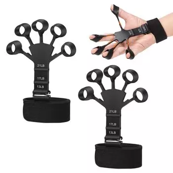 Ubefuu Finger Power of Hand Grip for Grip Strength Adjustable Resistance Nursing Functional Stress Relief [Set 2] Training, 13-21LB, Pattern, Care,