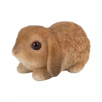 Ubia Crouching American Fuzzy Lop x x cm Doll Figure Ornament Animal Garden Decoration Rabbit H16304 (Brown) 11.2 6.5 5.5