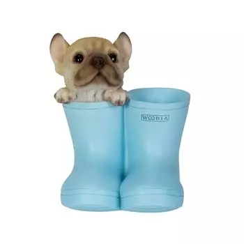 Ubia French Bulldog in Boots x 9 x 11 Garden H23234 Jar, 9.2 cm, Figurine, Animal, Decor, Dog,