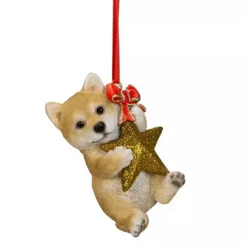 Ubia Shiba Inu Ornament Holding a 5 x x 8 Doll Animal Garden Cute H24162 Star, 4.5 cm, Figurine, Ornament, Decor, Realistic, Dog,