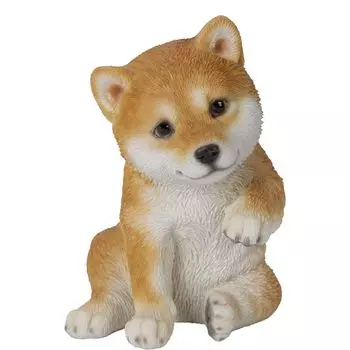 Ubia Shiba Inu Raising Left 9 x x 12 Doll Animal Garden Cute Paw, 8.3 cm, Figurine, Ornament, Decoration, Realistic, Dog, H18474-1
