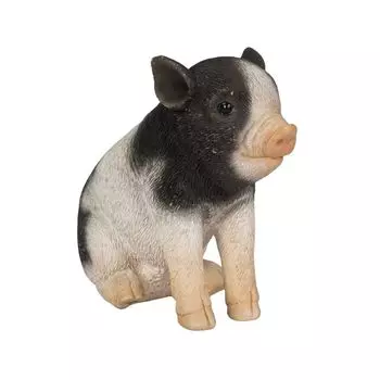 Ubia Sitting Black and Pink Pig x x cm Doll Figurine Ornament Animal Garden Decor Pig (Mini) 10.3 4.6 8.5 H13063-6B