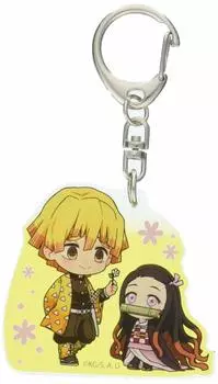 Убийца демонов из Белл Хауса: Акриловый брелок Zenitsu & Nezuko с Незуко