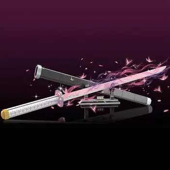 Убийца демонов катана японский нож ничирин меч цуюри канао модель строительные блоки кирпичи оружие игрушки для детей подарки