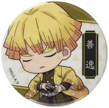 Убийца демонов: Кимэцу но Яиба Зеницу Агацума (Боевой) Значок Tekutoko Can Badge, 4-е издание жёлтый