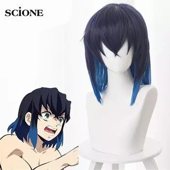 Убийца демонов Kimetsu no Yaiba Hashibira Inosuke, парик для косплея, термостойкие парики из синтетических волос + шапочка для парика