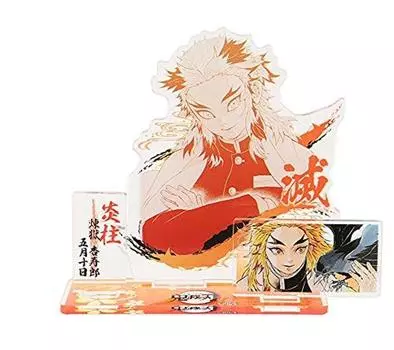 Убийца демонов Кимэцу но Яиба Знаменитая сцена Диорама Фигурка Анджуро Ренгоку 2021 День рождения Jump Shop Limited Акриловая подставка Акриловая фигурка Оригинальные товары