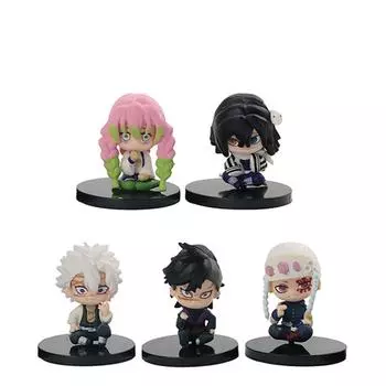 Убийца демонов Мицури Обанаи Санеми Тенген 4,5 см, набор нежных фигурок убийц демонов, 5 предметов