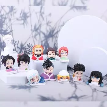 Убийца демонов Q версия, кукольное убежище для сна, аниме-фигурка, мультяшный декор для стола, украшение, подарки, модель