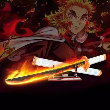 Убийца демонов Ренгоку Кёдзюро Меч Аниме Строительные блоки Нож Оружие Игрушка Катана Модель Сборные кирпичи Детские подарки