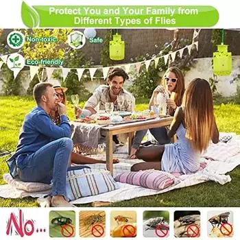 Убийца мух Ловушка для мух Уличная подвесная ловушка для мух Многоразовая ловушка для мух Убийца мух Нетоксичный ловец насекомых Ловушка для мух Ranch светло-серый