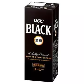 UCC ЧЕРНЫЙ (черный) без сахара 200 мл бумажная упаковка x 24 шт x (2 случая)