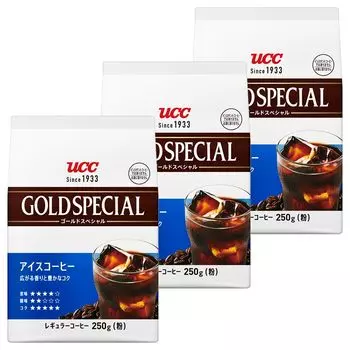 UCC Gold Special Кофе со льдом 750г x Обычный кофе (250г 3) (порошок) [Молотые зерна] [Жареные]