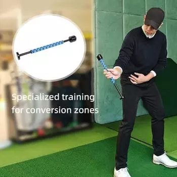 Учебная ручка для гольфа из алюминиевого сплава, тренажер для правого качания, ручка для клюшки, инструмент для тренировки качелей для гольфа для начинающих, аксессуары для гольфа чёрный/синий