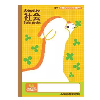 Учебная тетрадь Apica School Kids с предметом «Социальные науки» 5 мм 10 мм, набор из 2 названий, исследований, сеток, линий,