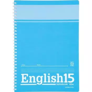 Учебник английского языка KOKUYO, мягкая тетрадь на кольцах, 15 шагов, полу-B5 Su-S800 синий