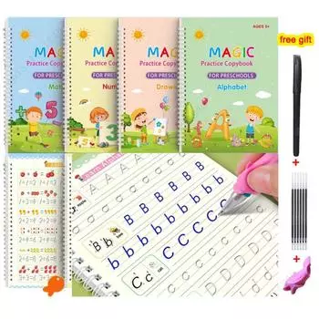 Учебники для письма, тетрадь для магических тренировок по английскому языку, детская книга, обучающая цифрам, буквам алфавита, каллиграфии, подарок