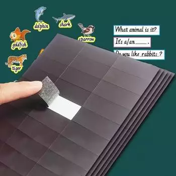 Учебные пособия DIY Магнитная наклейка Прямоугольный магнит Наклейка для доски Портативная доска 30pcs/sheet