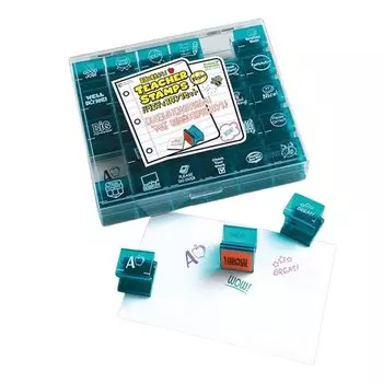 Учебные ресурсы Большие штампы для учителей Учебные материалы Штампы для учителей Набор из 30 шт. Оригинальный продукт [Награда на английском языке]