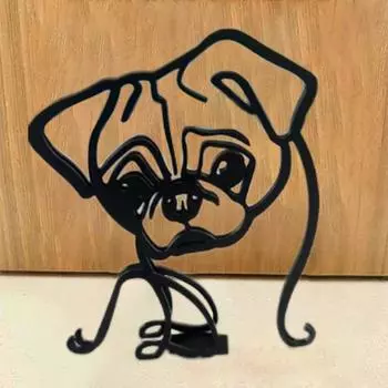 Учебный декор для рабочего стола, железные изделия, абстрактная собака, ремесла, металлическая статуя собаки, персональный подарок, современный