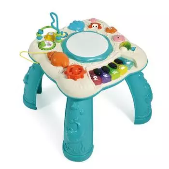Учебный стол для младенцев и малышей, многофункциональный детский игровой стол для раннего обучения, обучающий стол со звуком и светом 42.5*31.5*10.5 CM красный