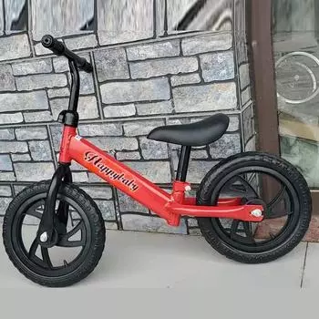 Учебный велосипед для малышей, мальчиков и девочек, детский беговел с педалями и учебными колесами, беговел с колесами 12 дюймов, детский велосипед красный