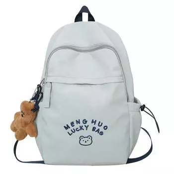 Ученики младших классов средней школы школьный рюкзак письмо большой емкости рюкзак для путешествий женский рюкзак чёрный