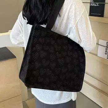 Ученики старших классов посещают занятия Холщовая сумка женская сумка-тоут для поездок на работу Ниша Универсальная сумка через плечо