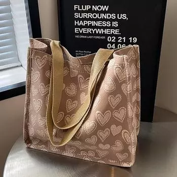 Ученики старших классов посещают занятия Холщовая сумка женская сумка-тоут для поездок на работу Ниша Универсальная сумка через плечо