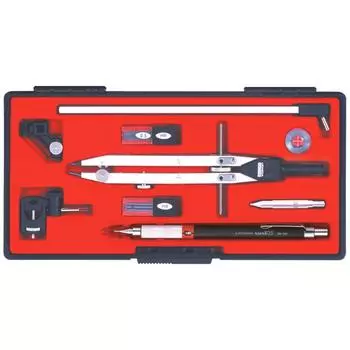 Uchida KD type drafting device QB set item Design drafting supplies QB10 set 1-730-7401