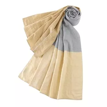 UCHINO Colorblock Marshmallow Gauze Soft to the Touch Like Standard 100 Perfect as a 78 x 200 Light Gray Shawl, Marshmallow, Washable, Lightweight,