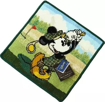UCHINO Disney Mickey Mouse Towel Green Handkerchief, зелёный