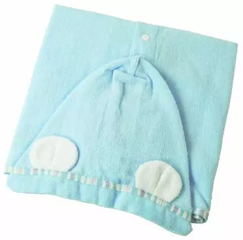 UCHINO Пушистое детское пончо Airy Touch Blue Baby 90 см RMZ72749 B синий