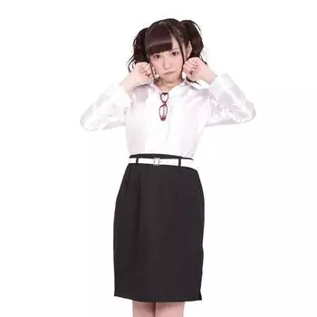 учитель косплей белая блузка обтягивающая юбка с глубоким разрезом [A&Tcollection] MyTeacher / SEXYFemale &