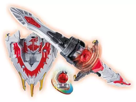 Uchuu Sentai Kyuranger Transformation Вращающийся меч DX Blade Shield Ho-Oh & Ho-Oh