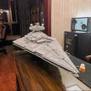 UCS Imperial Star Destroyer, совместимый 75252, строительные блоки, кирпичи, игрушка, супер отличное оружие, космический корабль, рождественские подарки With mini-figures