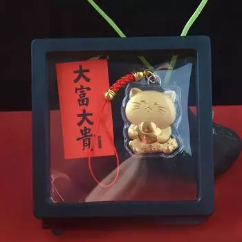 Удачи Кот Юаньбао Кот Цепочка для телефона Камера Ключи Шнур Цепочка