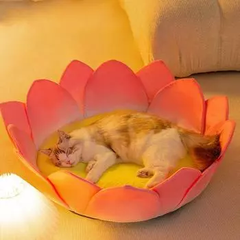 Удачи Лотос Год Кошка Осень и Зима Теплая Лепесток Лепесток Лепесток Лепесток Для Собак Четыре Сезона Теплая Лепесток Тедди Коврик Товары Для Домашних Животных Good luck lotus